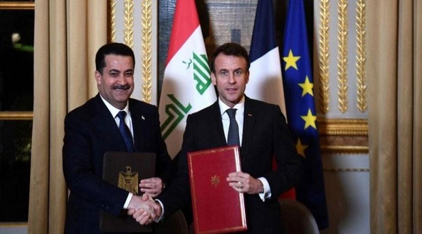 العراق وفرنسا يوقعان "اتفاقية شراكة استراتيجية" لتعزيز التعاون بين البلدين