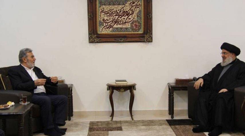 وفد من الجهاد الإسلامي برئاسة النخالة يلتقي السيد نصر الله